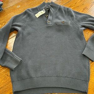 Duluth Trading Co. Cotton blend men’s sweater.  Size Medium. Blue/Gray.